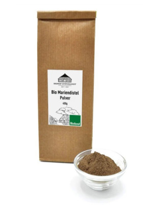 Mariendistelsamen Pulver, Bioland, hochdosiert - 400g